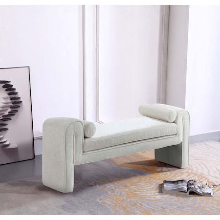 Manhattan Comfort Concord Bench in Ivory BE001-IV